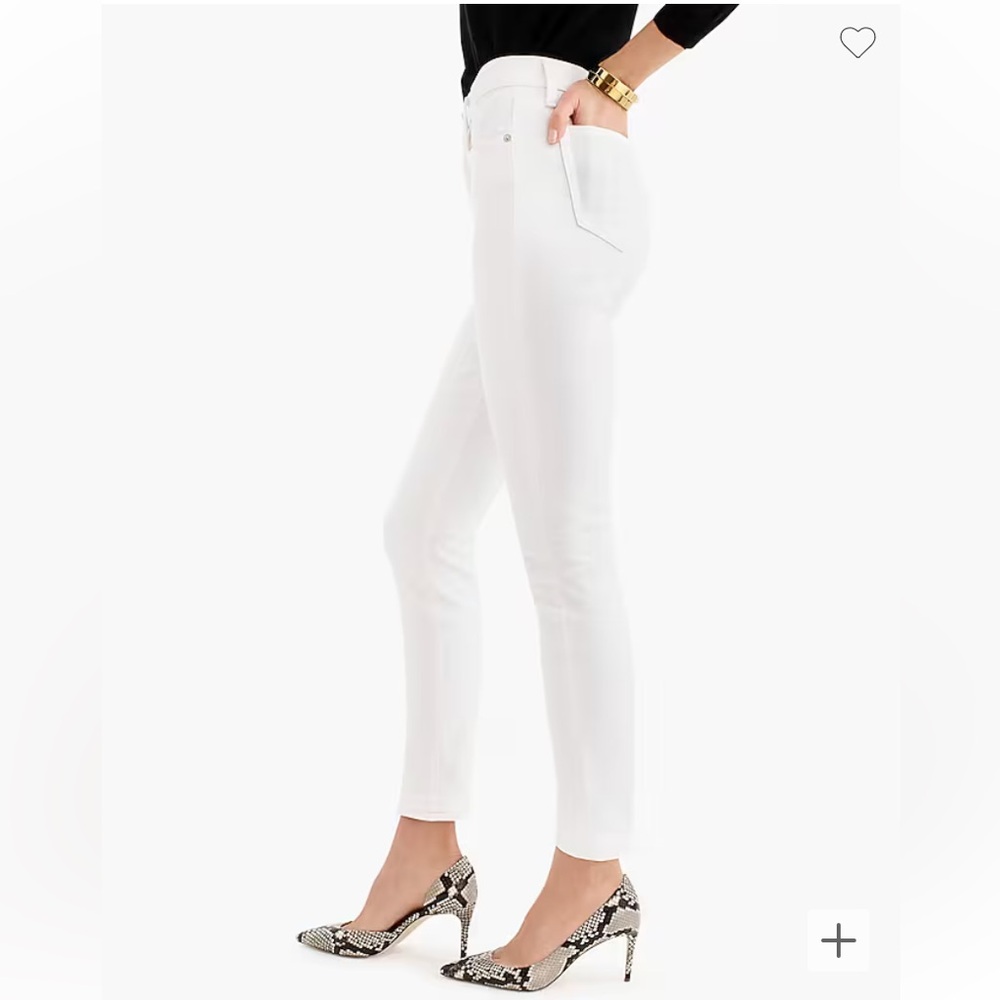 J. Crew 9” Toothpick Jeans In Whitete